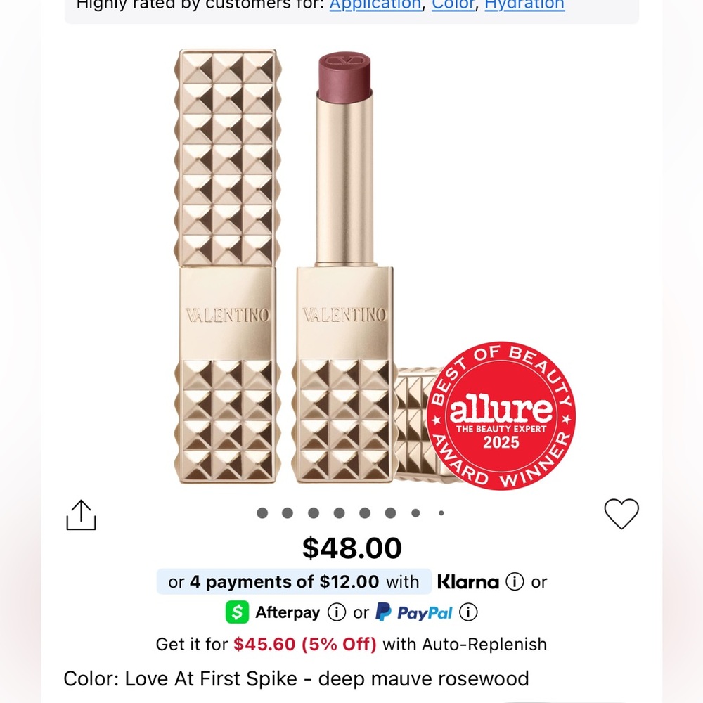 Valentino Spike Matte Lipstick
